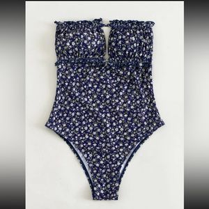 Blue One Piece Bathing Suit